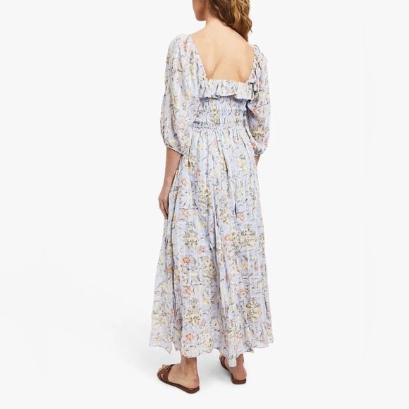 NWT Small Free People - Oasis Printed Midi Lavender Combo Women’s Dress S NEW - Picture 10 of 12